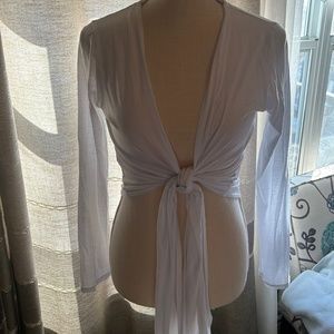 White wrap top